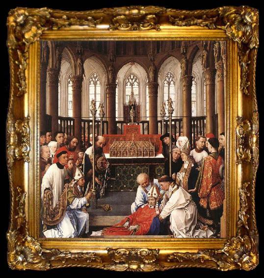 framed  WEYDEN, Rogier van der Exhumation of St Hubert, ta009-2